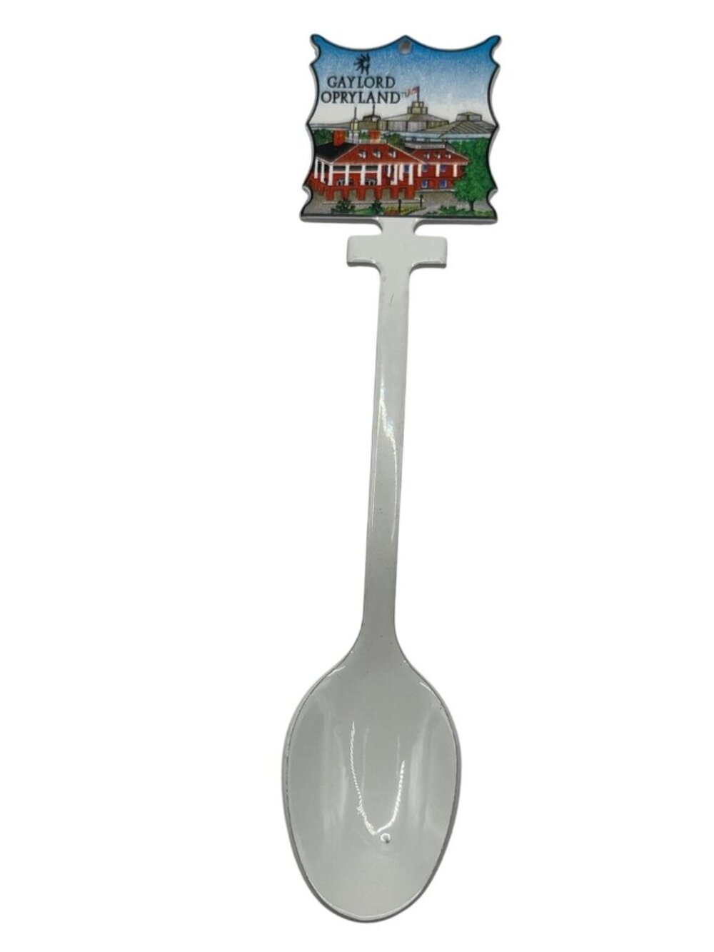 Vintage Gaylord Opryland Souvenir Collectible Spoon 4.5" White Metal B10